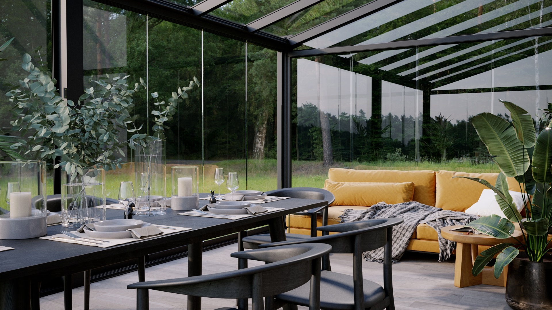 Glasschiebewand